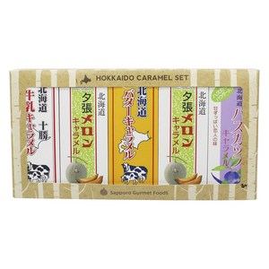 Sappoo Goumet Foods 홋카이도 캐러멜 5개입 세트, 1개, 360g