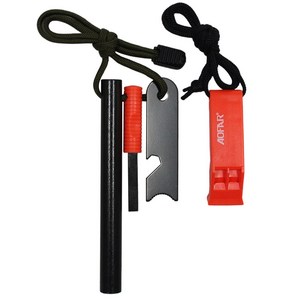 오파 AOFAR 부싯돌 파이어스틱 호루라기, 주황색, 1개, AF-376