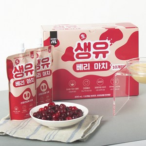 마이베프 반려동물 생유베리마치 펫밀크, 크랜베리맛, 200ml, 10개