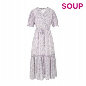 [숲(SOUP)] 25%쿠폰 SOUP 드롭 웨이스트 롱 원피스