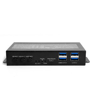 이지넷 NEXT-7002KVM-4K 2포트 2대1 USB HDMI KVM스위치, 1개