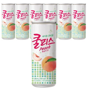 쿨피스 복숭아맛 캔 230ml, 3개