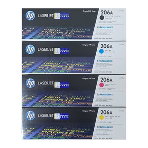 HP 정품토너 206A검정 파랑 노랑 빨강 W2110A W2111A W2112A W2113A (M255nw M255dw M282nw M283fdn M283fdw 레이저 프린터용), 1개, W2113A 빨강