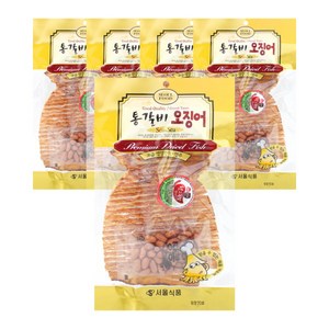 통갈비 오징어 [70gx5개] (고추장 볶음땅콩 포함), 5개, 70g