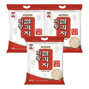 미왕 쌀과자 갓구운 맛, 250g, 3개