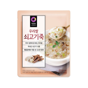 우리쌀 쇠고기죽 60g x 30개(1box)/우리쌀죽/무배, 1세트