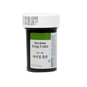 베이킹파티 윌튼 아이싱칼라 모스그린, 1, 28.3g, 1개