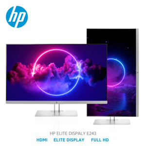 HP EliteDisplay E243 IPS FHD 24인치 피벗모니터 광시야각 HDMI DP 노트북 사무용 듀얼용, 61cm