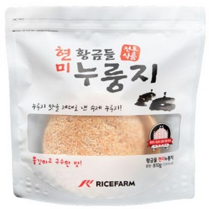 라이스팜 황금들 현미 누룽지, 1개, 410g