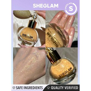 쉬글램 sheglam 고고 글로우 하이라이터 바디 미스트 골드 글리터 파우더 스프레이, 1개