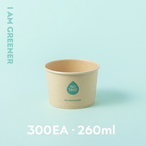 아이엠그리너 친환경 대나무 종이 그릇 앞 접시 밥 260ml 일회용 용기, 50개, 6세트