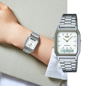 카시오 빈티지 스퀘어 메탈시계 AQ-230A 손목시계 데일리학생 커플