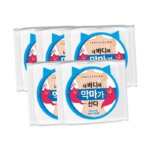 라벨영 쇼킹소금바x5, 100g, 5개