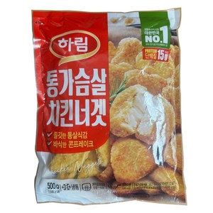 하림 통가슴살 치킨너겟, 500g, 2개