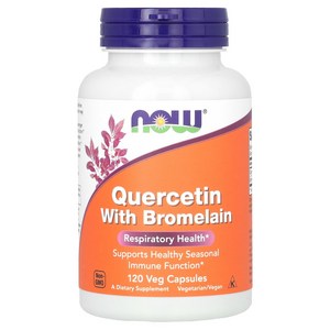 나우푸드 Now Foods Quercetin with Bromelain 케르세틴 브로멜라인첨가 베지캡슐 120개입, 120정, 1개