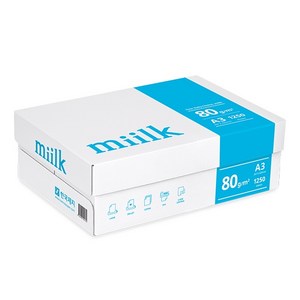 [한국제지] Miilk A3 80g 백색 (250매*5권)