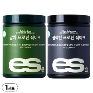 이츠스포츠 단백질 쉐이크 말차맛+블랙빈맛, 1세트, 510g