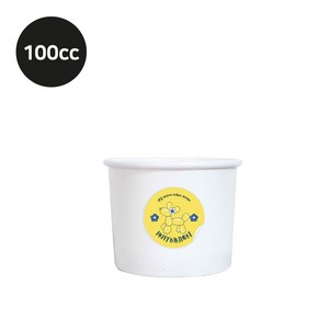 [바우피엔씨] 100cc 무인쇄 아이스크림종이컵 젤라또컵 무지 다용도컵 1000개입 1박스, 무지 젤라또컵 100cc 1000개입, 1개