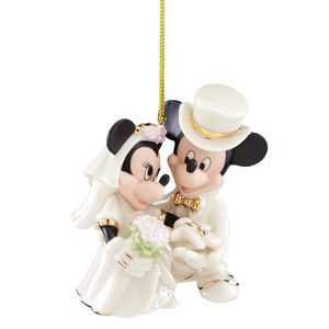 Lenox 877766 Minnie's Deam Wedding Onament Chistmas, 미니의 꿈의 결혼식, Multi Colo