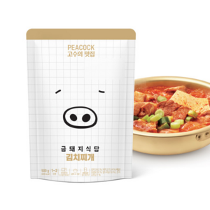 피코크 금돼지식당 통삼겹 김치찌개 3개, 500g