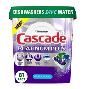 Cascade 플래티넘 플러스 프레쉬 센트 81개입, 1.45kg, 1개