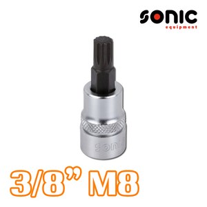 SONIC 소닉 3/8인치 12각 비트소켓 M8 8284808, 1개