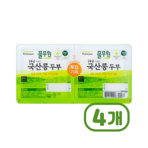 풀무원 국산콩두부 2개입 부침&찌개겸용 600g x 4개