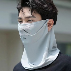 지바 UV 자외선 차단 쿨 스포츠 골프 마스크, 라이트그레이, 1개