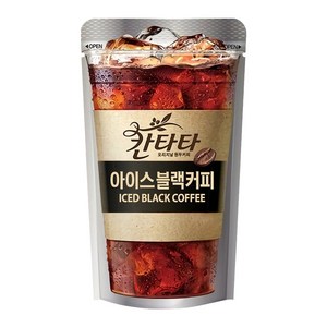 칸타타 아이스 블랙 230ml 10입 팩 파우치 편의점 커피 묶음 대량판매, 10개