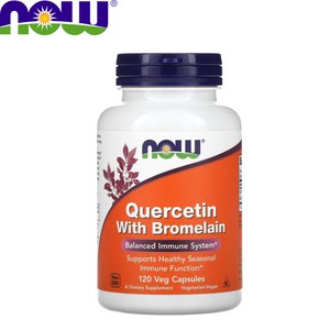 나우푸드 Now Foods Quecetin with Bomelain 케르세틴 브로멜라인첨가 베지캡슐 120개입, 120정, 1개