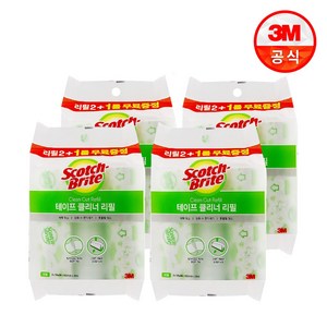 3M 스카치브라이트 테이프클리너 대형 리필 3P, 4개