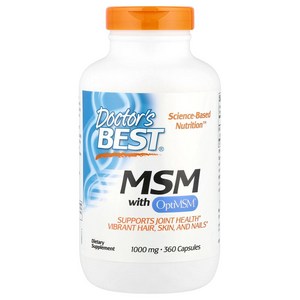 닥터스베스트 MSM with OptiMSM 1000mg 360캡슐, 360 개, 360정, 1개