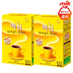 맥심 모카골드 커피만 100T x 2개+사은품랜덤(id당1개), 2개