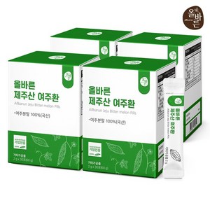 올바른 제주산 여주환 30포 4박스 총 4개월분, 4개, 60g