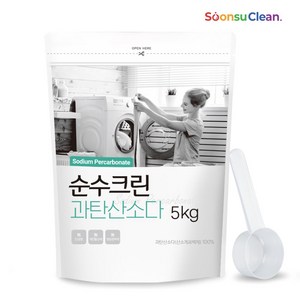 순수크린 5kg 과탄산소다 파우치 스푼포함 1등급 산소계표백제, 1개