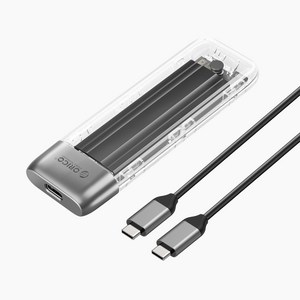 오리코 M.2 SATA NVMe 듀얼 투명 아연 합금 10Gbps 외장 SSD 케이스 TXM2, NVMe/SATA 듀얼 버전, 1개