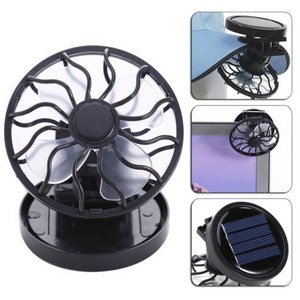 보조배터리 미니 태양 전지 패널 환풍기 팬 온실 USB 태양열 배기 선풍기 7W, 4) small fan, 검정