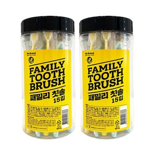 노브랜드 패밀리 칫솔 15P Family Toothbrush 15P, 15개입, 2개