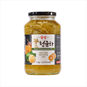 꽃샘 꿀청귤차 1+1 1kg+1kg 액상차, 2개, 2개, 1kg, 1개입