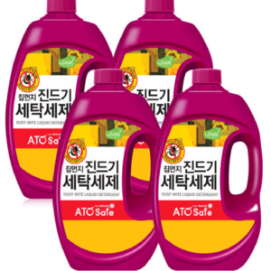 아토세이프 집먼지진드기 액체 세탁세제 2.5L x4개, 4개