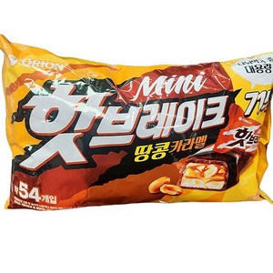 오리온 핫브레이크 미니 땅콩 카라멜 715g x 1개