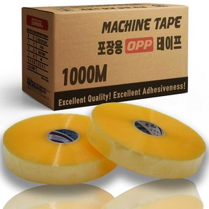 삼한 박스테이프 1000M 기계용 테이프, 1개, 중포장 1000M 투명 1BOX-5롤