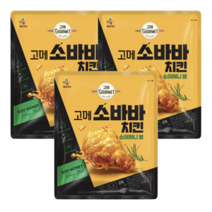 CJ 비비고 고메 소바바치킨 소이허니 봉 300G, 3개