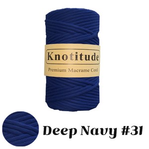 노티튜드 순면 컬러 푼사 4mm 마크라메실 90야드, 35 DEEP NAVY, 1개