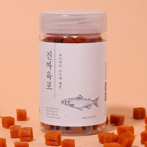 진짜육포 강아지 간식 져키 180g, 연어, 3개