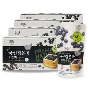 [본사직영] 아름뜰 맷돌로 갈아 만든 검은콩 검정깨 두유 180ml 80입 ( 4 무첨가), 80개