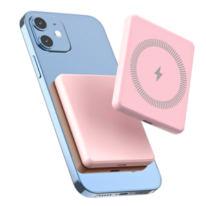 캄컴퍼니 맥세이프 미니 고속 무선충전 보조배터리 5000mAh, 블라썸 핑크