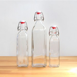 더 글라스 퓨어 스윙 보틀 사각 유리병 오일병 소스병 cem*054hj, 1개, 300ml, 300ml