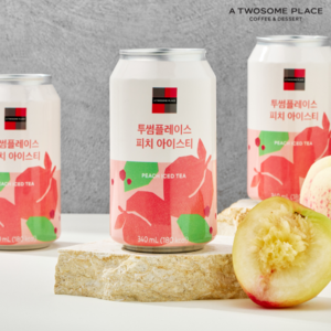 [본사직영] 투썸플레이스 복숭아 아이스티 캔, 24개, 340ml