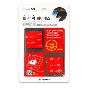 오토반 3M 하이패스 강력테이프 37mm x 37mm, 3개